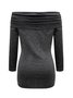 Sexy Regular Fit Off The Shoulder Plain Sweater