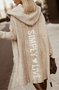Casual Text Letters Cardigan