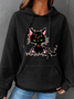 Rumpy Cat Cat Lovers Christmas Simple Loose Hoodie