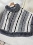 Fur Collar Elegant Cloak