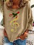 Christmas Music Notes Casual Sweatshirt