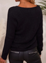 Casual V Neck Regular Fit Sweater