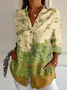 Shawl Collar Four-Side Projectile Casual Shirt