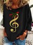 Christmas Music Notes Casual Sweatshirt