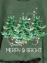 Christmas Tree Print Casual Sweatshirt