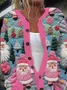 Women's Christmas Santa Claus 3D Printing Print Cardigan