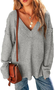 Casual V Neck Wool/Knitting Sweater