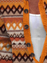 Women's Autumn Art Print Knit Cardigan