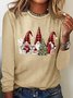 Christmas Gnomes Buffalo Plaid Gnomes Casual Long Sleeve Shirt