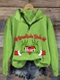 Half Open Collar Christmas Casual Sweatshirt