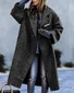 Plain Long Sleeve Buttoned Casual Outwear