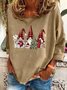 Christmas Gnomes Buffalo Plaid Gnomes Casual Sweatshirt