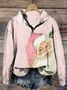 Half Open Collar Christmas Casual Sweatshirt