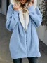 Zipper Solid Sweet Long Sleeve Hoodie & Coat