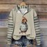 Half Open Collar Vintage Christmas Regular Fit Sweatshirt
