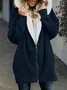 Zipper Solid Sweet Long Sleeve Hoodie & Coat