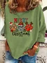 Christmas Dogs Paws Casual Sweatshirt