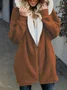 Zipper Solid Sweet Long Sleeve Hoodie & Coat