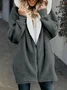 Zipper Solid Sweet Long Sleeve Hoodie & Coat