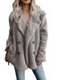 Khaki Buttoned Casual Quilted Coat