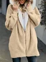 Zipper Solid Sweet Long Sleeve Hoodie & Coat