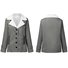 Cotton Lapel Collar Casual Leather & Faux Leather