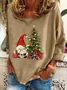 Santa Gnome Christmas Gnome Christmas Tree Casual Sweatshirt