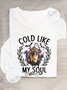 Cold Like My Soul Funny Halloween Casual Long Sleeve Shirt