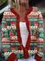 Knitted Crew Neck Casual Regular Fit Cardigan
