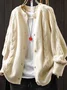 Plain Wool/Knitting Casual Loose Cardigan
