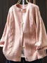 Plain Wool/Knitting Casual Loose Cardigan