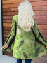 Women's 3d Floral Embroidery Pattern Art Print Cardigan