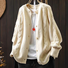 Plain Wool/Knitting Casual Loose Cardigan
