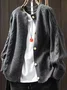 Plain Wool/Knitting Casual Loose Cardigan