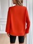 Crew Neck Loose Casual Plain Sweatshirt