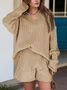 Women's Plain Daily Going Out Two-Piece Set