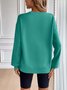 Crew Neck Loose Casual Plain Sweatshirt