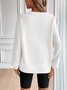 Crew Neck Loose Casual Plain Sweatshirt