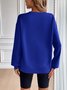 Crew Neck Loose Casual Plain Sweatshirt