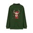 Christmas Elk Mock Neck Casual Loose Sweatshirt