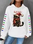 Women's Hope Your Christmas Is Meowy And Bright Casual Waffle Hoodie