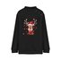 Christmas Elk Mock Neck Casual Loose Sweatshirt