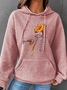 We're Not Going Back Cat Simple Loose Hoodie