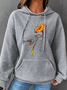 We're Not Going Back Cat Simple Loose Hoodie