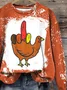 Women's Thanksgiving WTF Print Sweatshirt