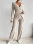 Casual Zipper Two-Piece Set