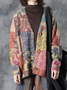 Wool/Knitting Simple Loose V Neck Cardigan