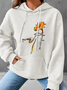 We're Not Going Back Cat Simple Loose Hoodie