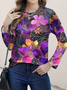 Floral Casual Crew Neck T-Shirt