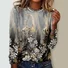 Casual Floral Loose Jersey T-Shirt